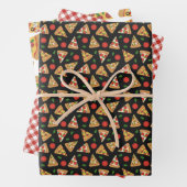 Charming Red Gingham Pizza Patterns Geschenkpapier Set (Beispiel)