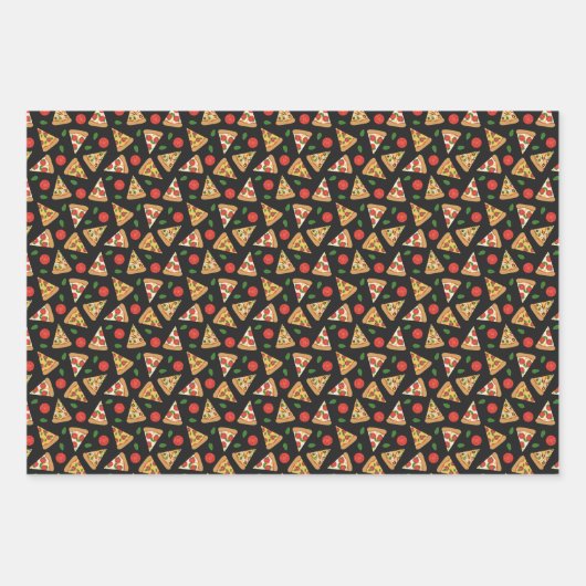 Charming Red Gingham Pizza Patterns Geschenkpapier Set (Vorderseite)