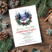Charming Red Green Holiday Scene Invitation Card Einladung
