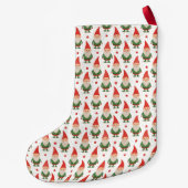 Charming Red Hat Green Gnome Holiday Stocking Kleiner Weihnachtsstrumpf (Rückseite)