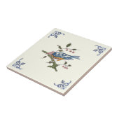 Charming Repro Delft Bird auf Zweig mit Berries Fliese (Seite)