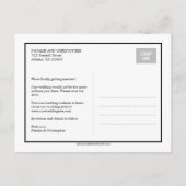 Charming Request Wedding Save the Date - White Ankündigungspostkarte (Rückseite)