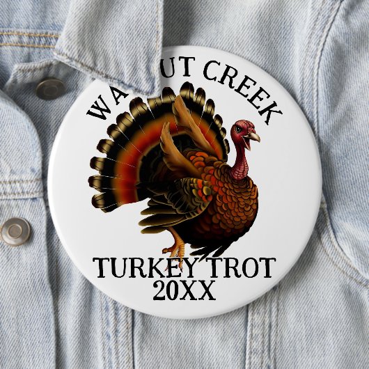 Charming Retro Türkei Trottrennen Button (Beispiel)