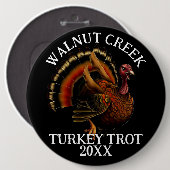 Charming Retro Türkei Trottrennen Button (Vorne & Hinten)