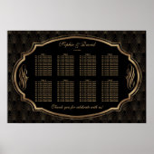 Charming Roaring 20s Great Gatsby Seating Chart Poster (Vorne)