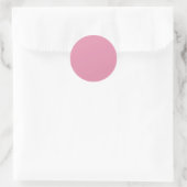 Charming Rosa Farbe Runder Aufkleber (Tasche)
