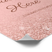 Charming Rose Gold Glitzer Brauchtum Sonderzeichen Poster (Ecke)