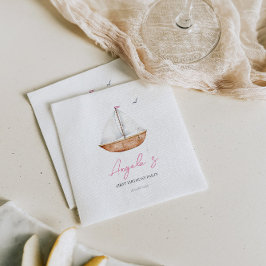 Charming Rustic Sailboat Geburtstag Serviette