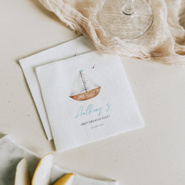 Charming Rustic Sailboat Geburtstag Serviette