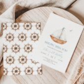 Charming Rustic Sailboat Geburtstagsparty Einladun Einladung