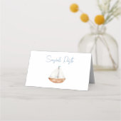 Charming Sailboat Food Label Platzkarte (Vorderseite)