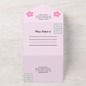 Charming Sakura Bunny All In One Einladung (Außenbereich)