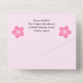 Charming Sakura Bunny All In One Einladung (Rückseite)