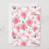 Charming Sakura Bunny Geburtstag Einladung (Rückseite)