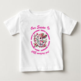 Charming Sakura Bunny Guest of Honor Baby T-shirt