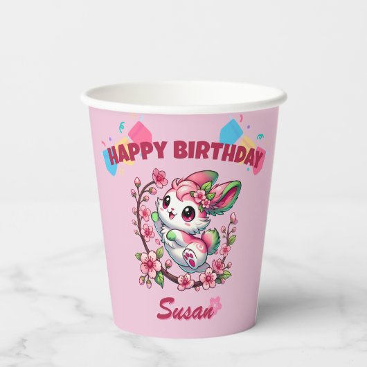 Charming Sakura Bunny Pappbecher (Rückseite)