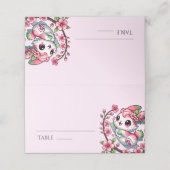 Charming Sakura Bunny Platzkarte (Außenseite Aufgefaltet)