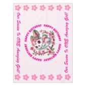 Charming Sakura Bunny Tischdecke (Vorderseite)