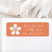 Charming Sakura in Coral Rücksendeadresse Label (Insitu)
