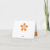 Charming Sakura in Orange Dankeschön Karte (Rückseite)