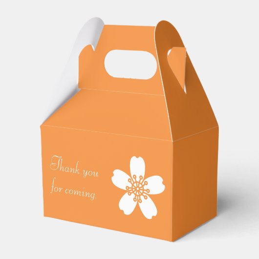 Charming Sakura in Orange Gefallen Box Geschenkschachtel (Vorderseite)