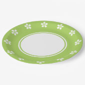 Charming Sakura in Peridot-Papierplatte Pappteller (Schrägansicht)