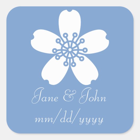 Charming Sakura in Periwinkle Sticker (Vorderseite)