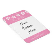 Charming Sakura in Petal Pink Rett-the-Date Magnet (Rechte Seite)