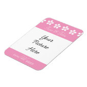 Charming Sakura in Petal Pink Rett-the-Date Magnet (Linke Seite)