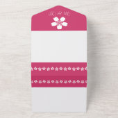 Charming Sakura in Raspberry All In One Einladung (Außenbereich)