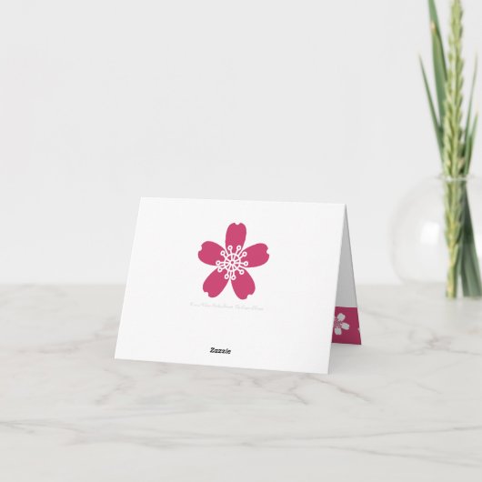 Charming Sakura in Raspberry Dankeschön Karte (Rückseite)