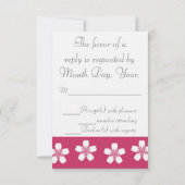 Charming Sakura in Raspberry RSVP Card Karte (Rückseite)