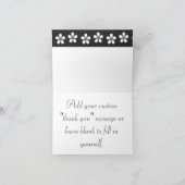 Charming Sakura in Schwarz Danke Karte (Innenseite)