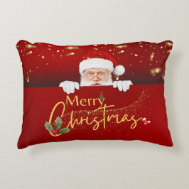 Charming Santa Claus Frohe Weihnachts Red Dekokissen