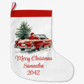 Charming Santa Claus Traditional Festive Stocking Großer Weihnachtsstrumpf (Vorderseite)