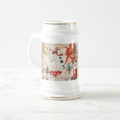 Charming Scandinavian Folk Christmas Bierglas (Vorderseite Links)