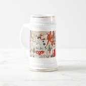 Charming Scandinavian Folk Christmas Bierglas (Vorderseite Links)