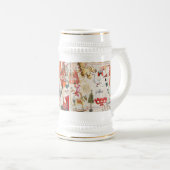 Charming Scandinavian Folk Christmas Bierglas (VorderseiteRechts)