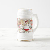 Charming Scandinavian Folk Christmas  Bierglas (VorderseiteRechts)