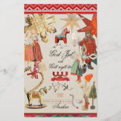 Charming Scandinavian Folk Christmas Wallpaper – V Briefpapier (Vorderseite)