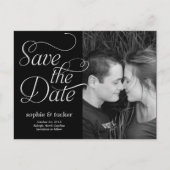 Charming-Script-Save the Date-Karte Ankündigungspostkarte (Vorderseite)