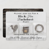 Charming Seiner & ihrer Bachelor/Junggeselinnen-Ab Einladung (Vorne/Hinten)