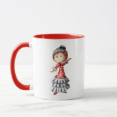 Charming Sevillana Flamenco Spanischer Tänzer Tasse (Links)