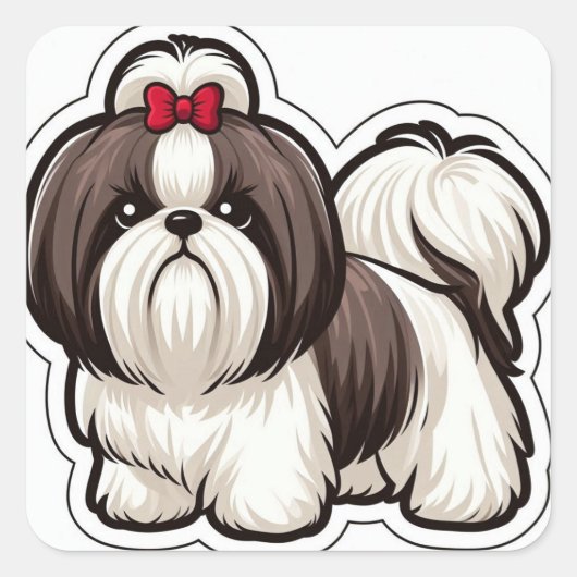Charming Shih Tzu Sticker (Vorderseite)