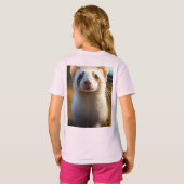 Charming Silver Ferret Kids's Basic T - Shirt (Schwarz voll)