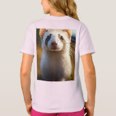 Charming Silver Ferret Kids's Basic T - Shirt (Rückseite)