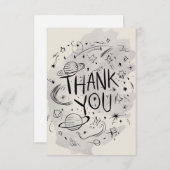 Charming Simple Chic Celestial Dankeskarte (Vorne/Hinten)