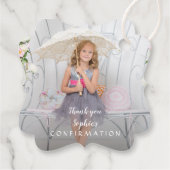 Charming Simple Girl Foto-Bestätigung Geschenkanhänger (Rückseite)