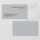 Charming Simple Gray Standard Business Card Visitenkarte (Vorne/Hinten)