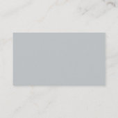 Charming Simple Gray Standard Business Card Visitenkarte (Rückseite)